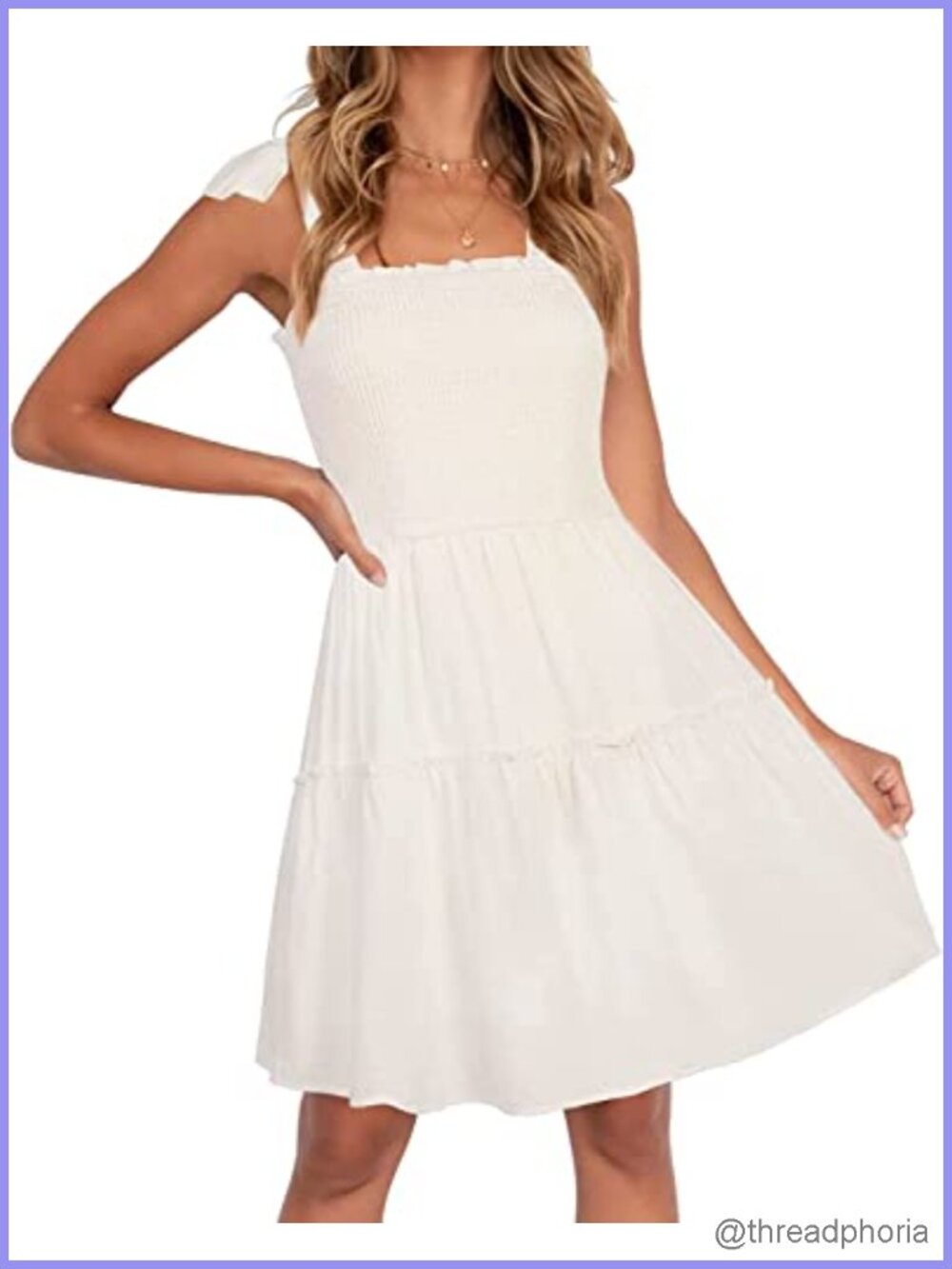 Women's Spaghetti Strap Sleeveless Mini Dress - Square Neckline, Ruched Bust,